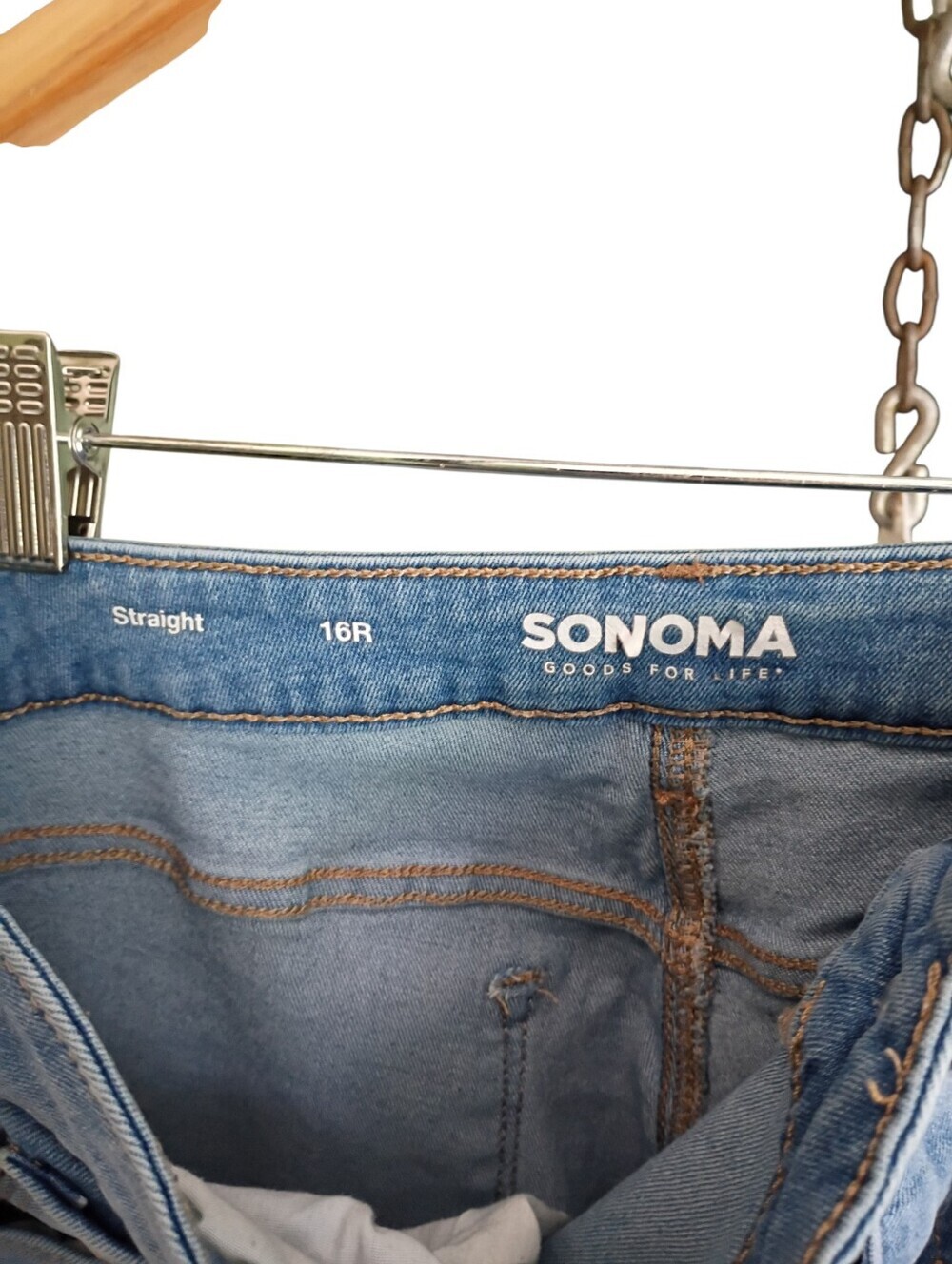 Sonoma Straight Leg Jeans Size 16R - Picture 3 of 5